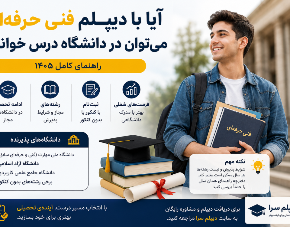 ادامه تحصیل با دیپلم فنی حرفه‌ای