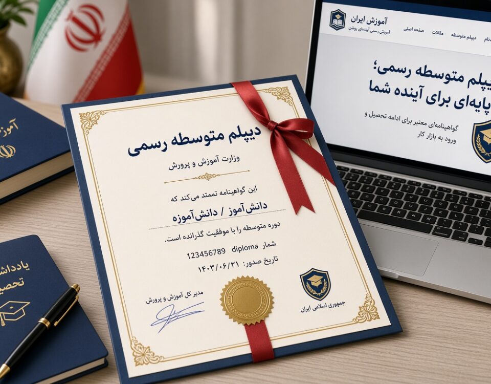 دیپلم فوری رسمی آموزش و پرورش - مدرک قابل استعلام